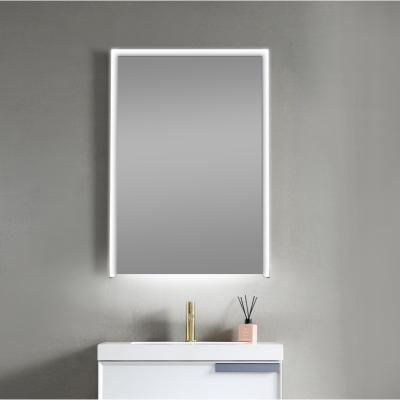 China Popular High End Aluminum Body LED Illuminated Bathroom Mirror Medicine Cabinet With USB Port for sale