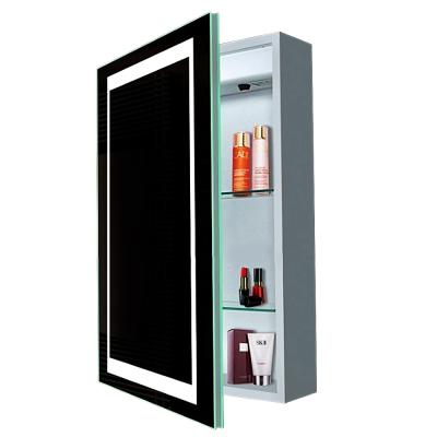 China Modern Bathroom Cabinet , LED Illuminated Double Sided Mirror Cabinet With Shaver Socket for sale