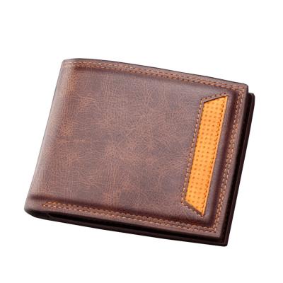 China European Multi-card Anti-theft Wallet Wallet Business Fashion Casual Men Cash Coin Purse Solid Color Personality Leather Men's Wallet for sale