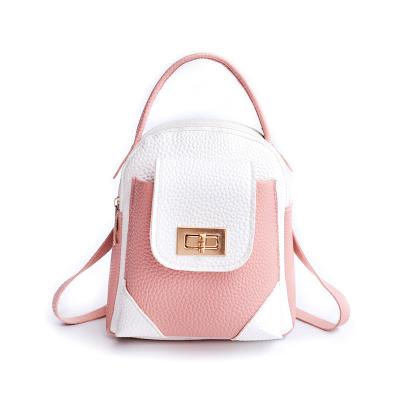 China 2021 Anti-theft Summer and Autumn New Women's Backpacks Fashion Small Fresh Backpack Color Matching Mobile Phone Wallet for sale