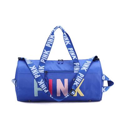 China Wholesale Pink Fashion Gym Duffle Bag Sports Duffel Bag Gym Bag Overnight Women Durable Hot Stylish Portable Glitter Weekend Duffel Bag for sale