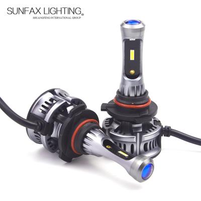 China Car Led Lights H4 HB3 9006 Fan H11 Cooling CSP Car LED Bulbs H7 XT7 F2 F-3 m2 G7 X3 H4 LED Headlights Universal for sale