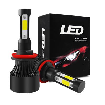 China Automotive& Hot Sale Motorcycle LED Headlight H4 Led Lights S2 4 Sides X7 72W 8000lm COB Led Headlamp Bulb H7 H11 360 Headlights for sale