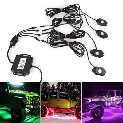 China Auto Interior Decorative Aluminum Housing LED Rock Lamp For Car Foot Pedal Wheel Courtesy Lights for sale