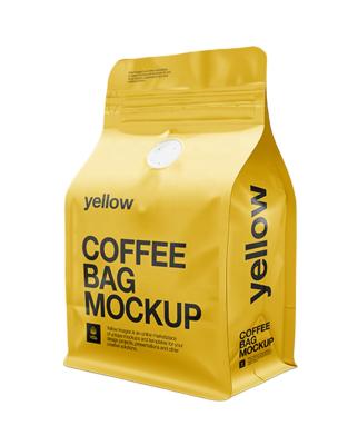 China Flat Bottom Coffee Bag Moisture Proof Customized Coffee Beans In Bags for sale