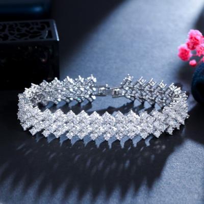 China Crystal Adjustable Bracelet Bangle for Women Gold Silver Color Wedding Bracelets & Bangles Jewelry Gift for sale