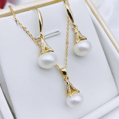 Китай Natural Pearl necklace jewelry set Natural freshwater pearls beaded pearls made of high quality jewelry necklace Earring продается