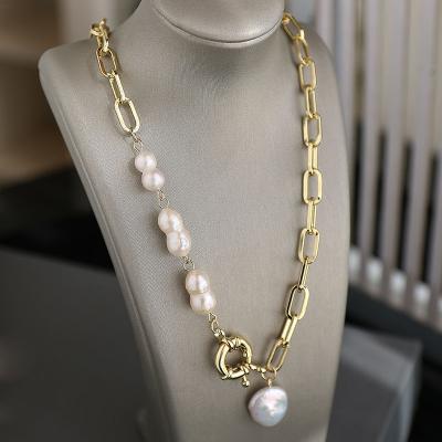 Китай High Quality Natural Baroque Irregular Freshwater Baroque Pearl Necklace Jewelry Set Natural Baroque Pearl necklace продается