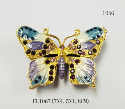 Китай Pewter wholesale Butterfly shape custom metal jewelry box продается