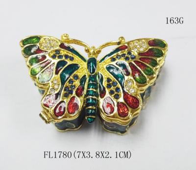 Китай Alloy butterfly trinket box metal Small Jewelry Boxes продается