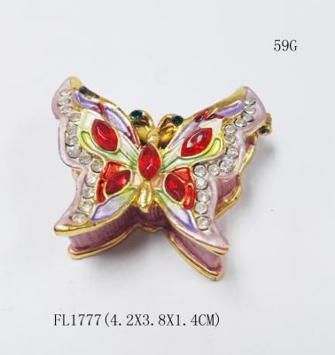 Китай Fancy Small Butterfly Metal Alloy Jewelry Box Small Butterfly Trinket Box продается