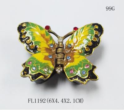 Китай Butterfly Design Colored gold Metal Jewelry Box продается