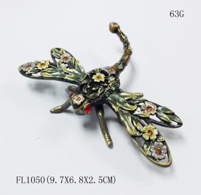 Китай Fashion  Dragonfly Metal Jewelry Box Dragonfly trinket box продается