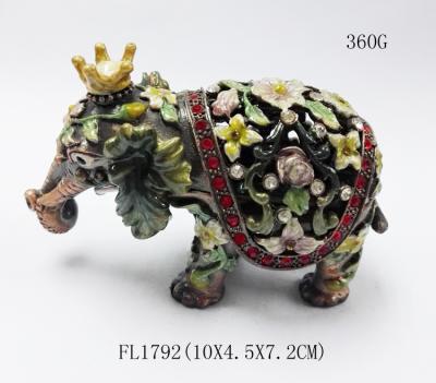 Китай HOT Selling Elephant Custom Metal Jewelry Box Cute Elephant shaped metal jewelry boxes продается