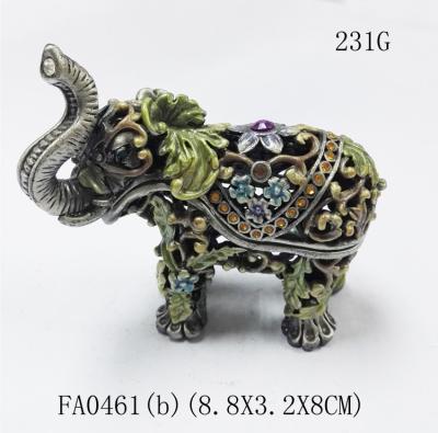 Китай Funky elephant group set decorative indian metal jewellery boxes продается