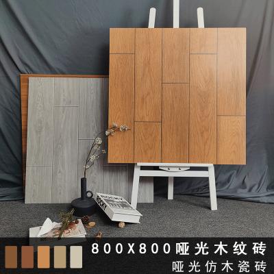 China CLASSIC Wood grain ceramic tile 800x800 Non-Slip floor tile Porcelain TilesImitation wood tile for sale