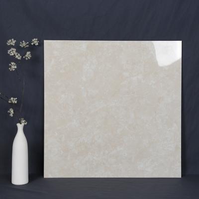 China Anti-pollution Floor Tile 60x60 600x600 Polished Marble Tile beige color Glossy Glaze Porcelain Tile for sale