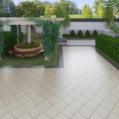 China Anti-pollution Wholesale 18mm Porcelain Paver travertine Tiles 300x600 Full Body  Outdoor Anti-slip Natural Stone Facades For Floor for sale