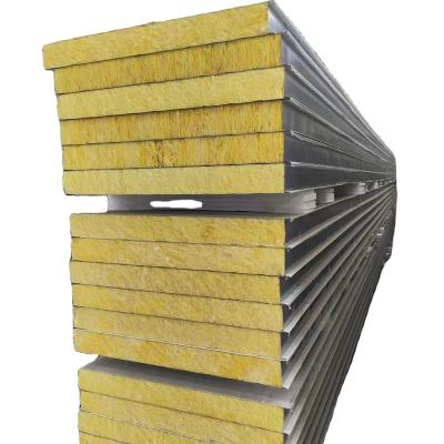 China Traditional/Industrial/Minimalist/European Selling Rock Wool Sandwich Panels For Roof And Wall Insulation Construction, Convenient For Use In Factory Warehouses for sale