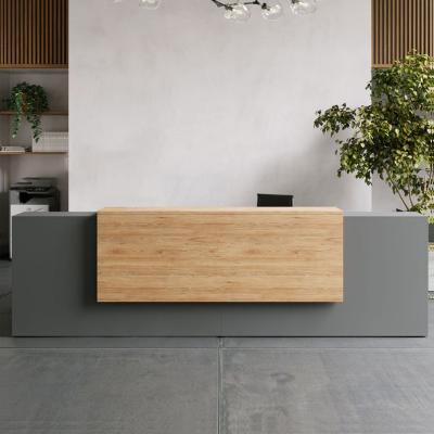 China Durable Modern Cheap Wooden Elegant Front Desk Table Furniture Desk Executive Front Desk Counter Counter for sale