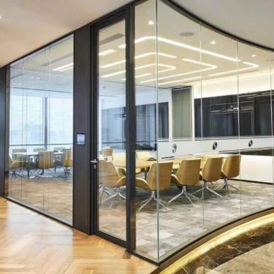 China Durable high quality modular transparent tempered glass office partition full high function partition alone for sale