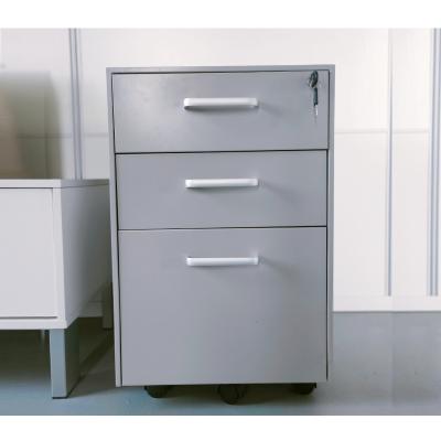 China Mobile High Quality Steel Hospital 3 Drawer Office School Filing Cabinet Mobile Metal Filing Cabinet With Lock for sale