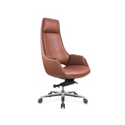 China (Size) Modern Design Executive Office Chair Rolling Swivel Adjustable PU Relieve High Back Leather Office Chairs for sale