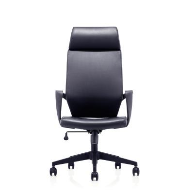 China High End Workmanship Black Back Computer Desk Chair Office Furniture Leather Swivel Chair Matching For Company for sale