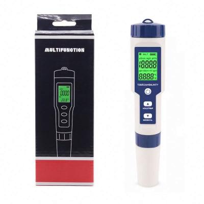 China Digital pH Meter Professional 5 In 1 Meter 183*37*37 Mm pH Measure 0-14ph EC TDS Meter Salinity Temperature for sale