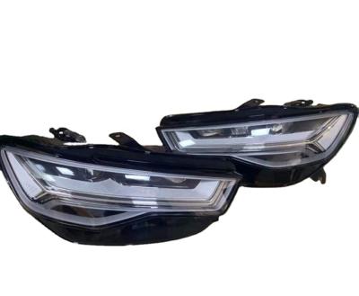 China Warning Genuine Used Faro Ignition Headlight For Audi A6 C7 Year After 2015 With Computer System Middle Class LED Plug And Play Headlight for sale