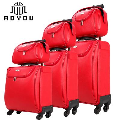 China Business New Arrival Lugagge Cabin Wheeled Luggage High Quality Genuine Leather Bag With Low Price for sale