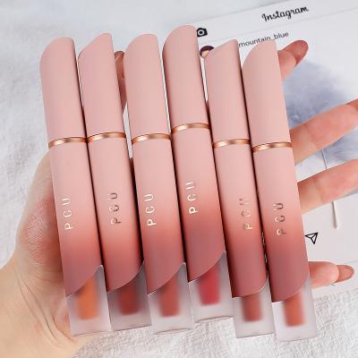 China Velvet Non-sticky Silky Lasting Free Matte Creamy Lip Gloss Cruelty Makeup Cup Wholesale Non Sticky Lipstick for sale