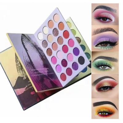 China Waterproof Eyeshadow Books Matte Eyeshadow Palette Glitter Eye Shadow Waterproof Long Lasting Kit with Eye Brush for sale