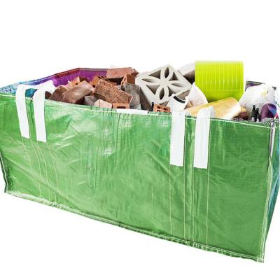 China New PP Anti-Static Laminated UV Laminated Bulk Dump 1.5 Ton Skip Garden Waste FIBC Bulk Large Waste Bags en venta