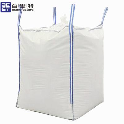 China Food Grade Super Bag 1 Ton Jumbo Bags Large FIBC Bulk Bag Food Grade Top Cross Packing Flat Bottom 1500kg 1000kg en venta