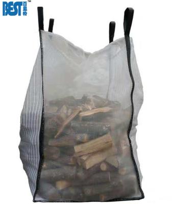 China Breathable 1 ton vented bulk bags ventilated wood1200kg big bag for firewood potato onion for sale