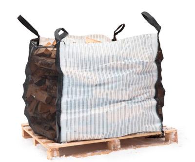 China 1 Ton Breathable Mesh Bags Breathable Mesh Firewood Vented Bulk Bag For Firewood Vegetables à venda