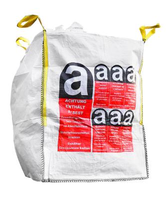 Κίνα Best price UN fibc big plastic containers ton bag dimensions waterproof bags ANTISTATIC asbestos big bag προς πώληση