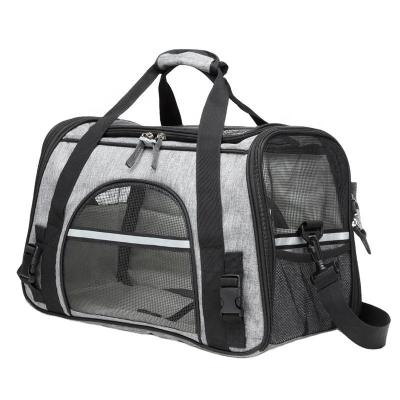 China RM Airline Stocked Approved Soft-Sided Pet Travel Bag Portable Carrier Cat Travel Bag 17.7*10*11inch for sale