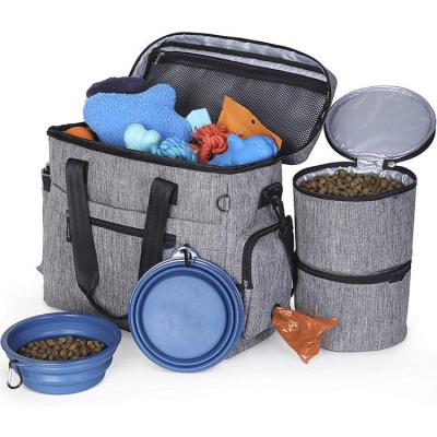 China RM Dog Travel Stocked Bag For Supply Set Includes Pet Travel Bag Organizer For A Weekend Outdoors 15*7*13inch for sale