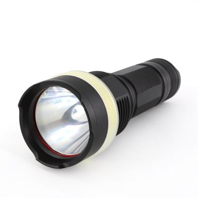 China Emergency Beam Long Distance 6 Modes AAA Battery 26650 Lithium Powered 1000Lumen Waterproof T6 Led Flashlight With Red COB Circle for sale