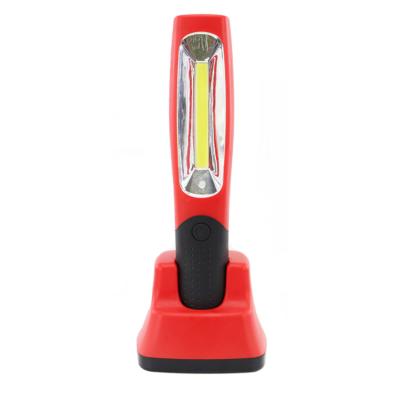 China Heavy Duty Super Bright Magnetic COB LED Flashlight Desk Torch Cordless Rechargeable Work Light with Stand Charging Station Base for sale