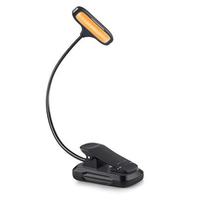 China Gooseneck Reading Led Book Lights 15 LED Clip on Reading Light Music Stand Light Eye Protection Reading Lamp Rechargeable Book Light for Reading in beed for sale