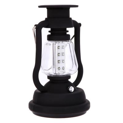 China Portable 16 LED Camping Light Crank Dynamo Outdoor Solar Rechargeable Tent Lamp Camping Lantern For Outdoor for sale