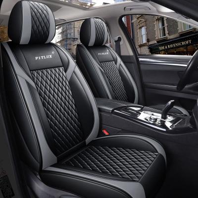 China Business/Luxury Newcomer 4 Seasons Car Seat Covers Universal Full Set Luxurious Waterproof PU Leather Seat Covers for sale