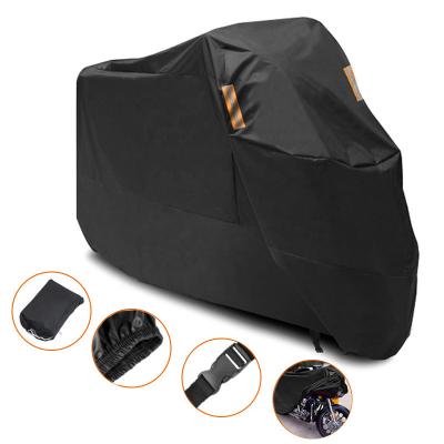 China Popular Useful All Weather Less MOQ Waterproof Motorcycle Rain Cover Protect Rain Wind Dust UV Crate Design Special Engine Cover for sale