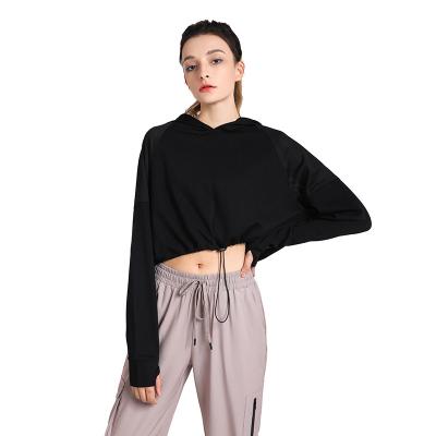 China Autumn QUICK DRY white top crop top sweatshirt hoodies womens crewneck pullover hoodies pullover hoodie for sale