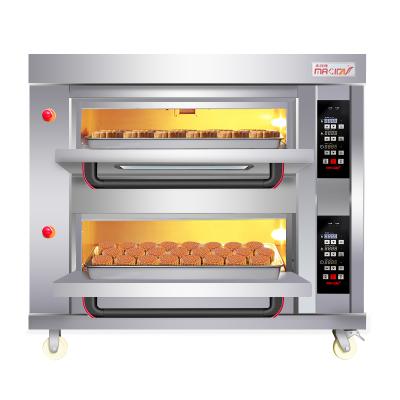 China Bakery 2 Decks 4 Trays High Quality Commercial Electric Deck Pizza Pastries Baking Oven for sale