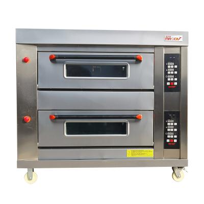 China Rapid Bakery Production Gas 2 Oven 32q Electric Rotary Rotary Platform 2 Tray Baking Bread for sale