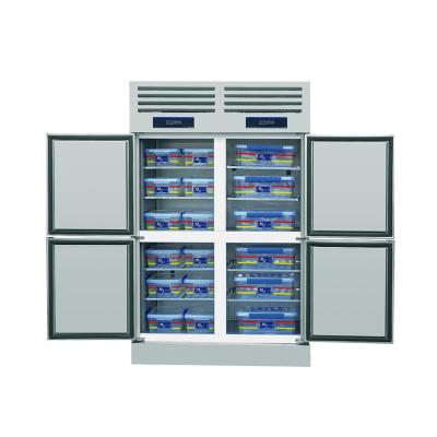 China Double-temperature vertical used freezer display refrigerator display freezer for supermarket for sale